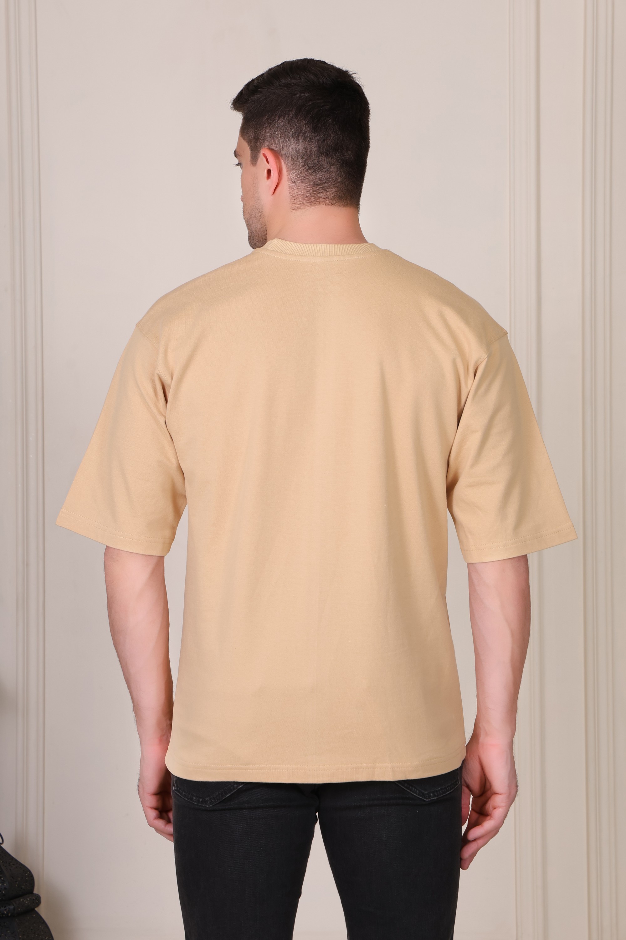 Basic Oversized T-Shirt - Beige — view 5